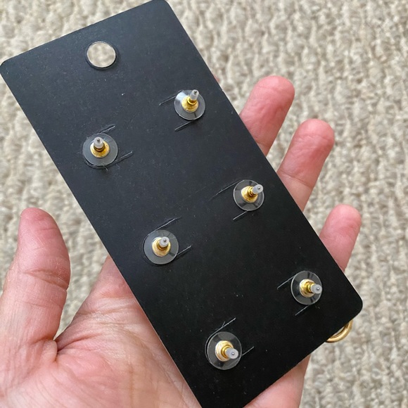 NASTY GAL Twistin' the Night Away 3-Pc Earring Set in GOLD new - Picture 4 of 4